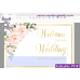 Blush roses welcome sign template,Blush roses wedding welcome sign template,(136)